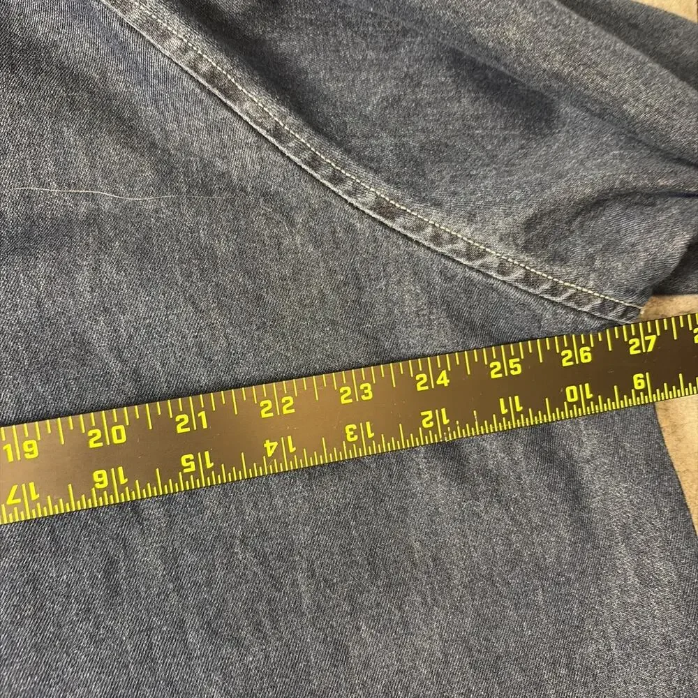 Vtg Denim& Co . Denim Chore Hooded Jacket Size 1x